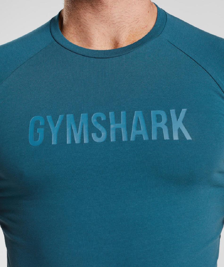 T Shirts Gymshark Apollo Hombre Azules | CO 3373UZG